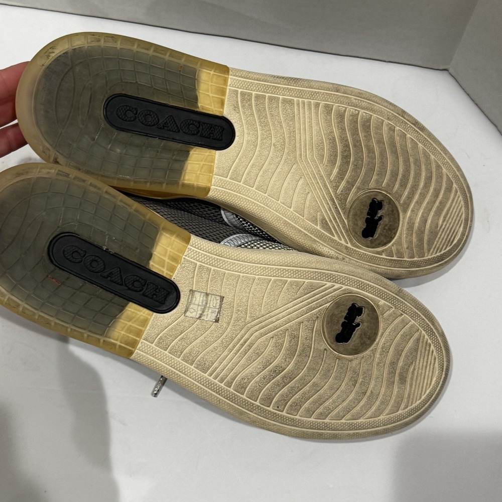 Coach Women's Lowline Canvas Low‎ Top Silver Retro Sneakers Sz 9.5 B Style G5233 - Picture 10 of 10